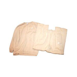 Nike Girls Youth Size XL 18-20 Sweat Suit Fleece Sweatpants & Hoodie Cream